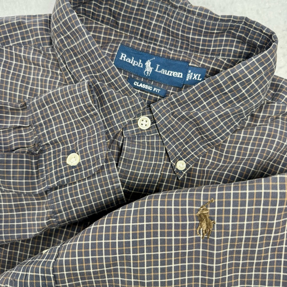 Ralph Lauren Men’s XL Classic Fit Graph Check Plaid Shirt
